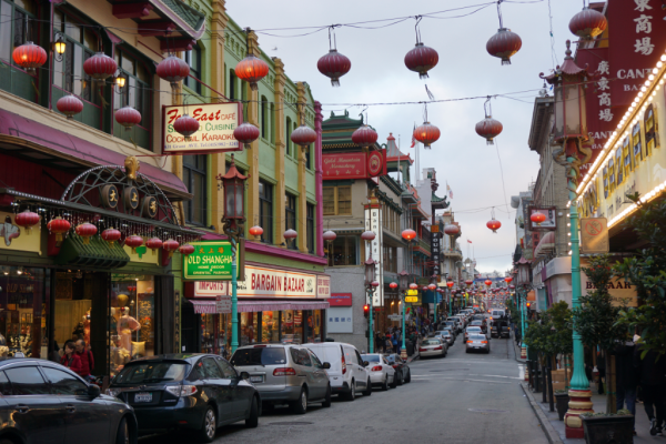 California-san francisco-walking in chinatown