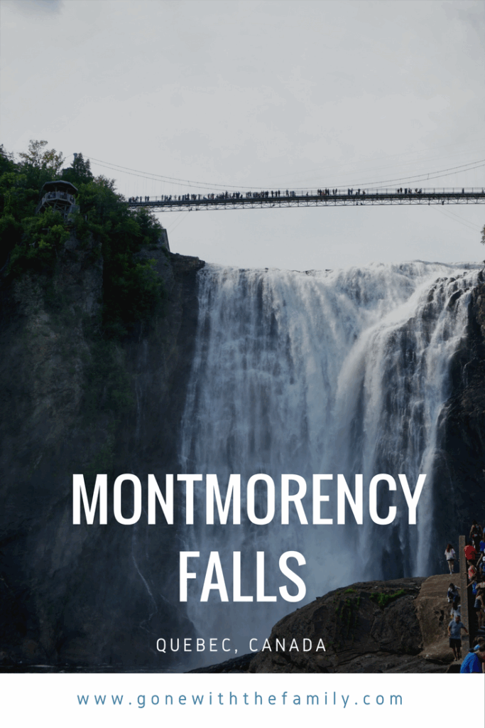 Pinterest image for Visiting Montmorency Falls.