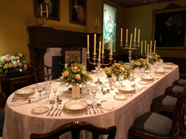 New york city-downton abbey exhibition-dining room table