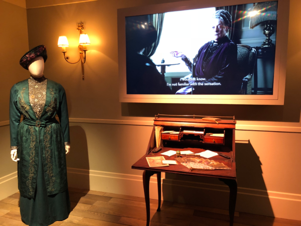 New york city-downton abbey exhibition-the dowager countess costume and writing desk