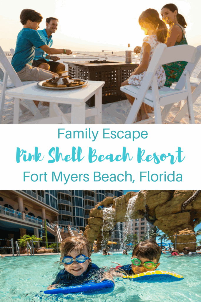 Pinterest image for review of Pink Shell Beach Resort in Fort Myers, Florida.