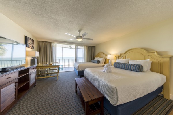 hotel room with two beds at Pink Shell Beach Resort.