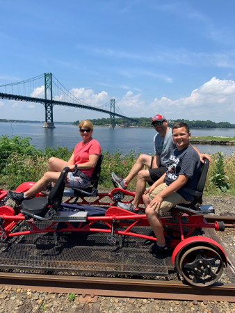 Family on Rail Explorers Tour-Newport Rhode Island