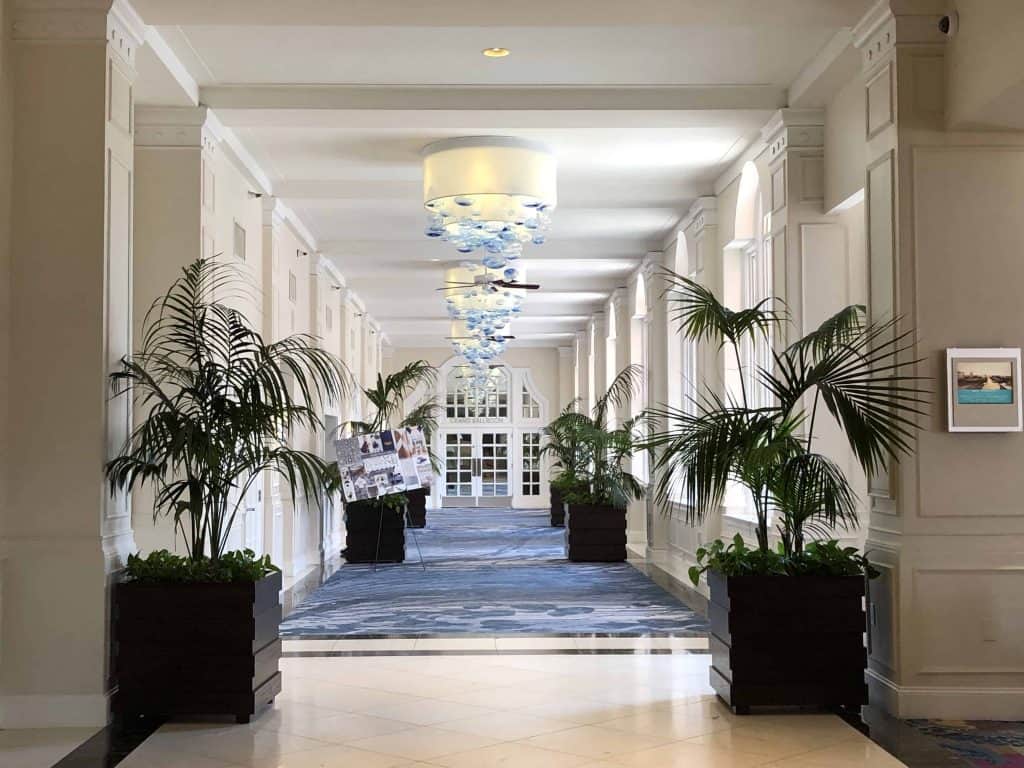 hallway off main lobby at don cesar hotel