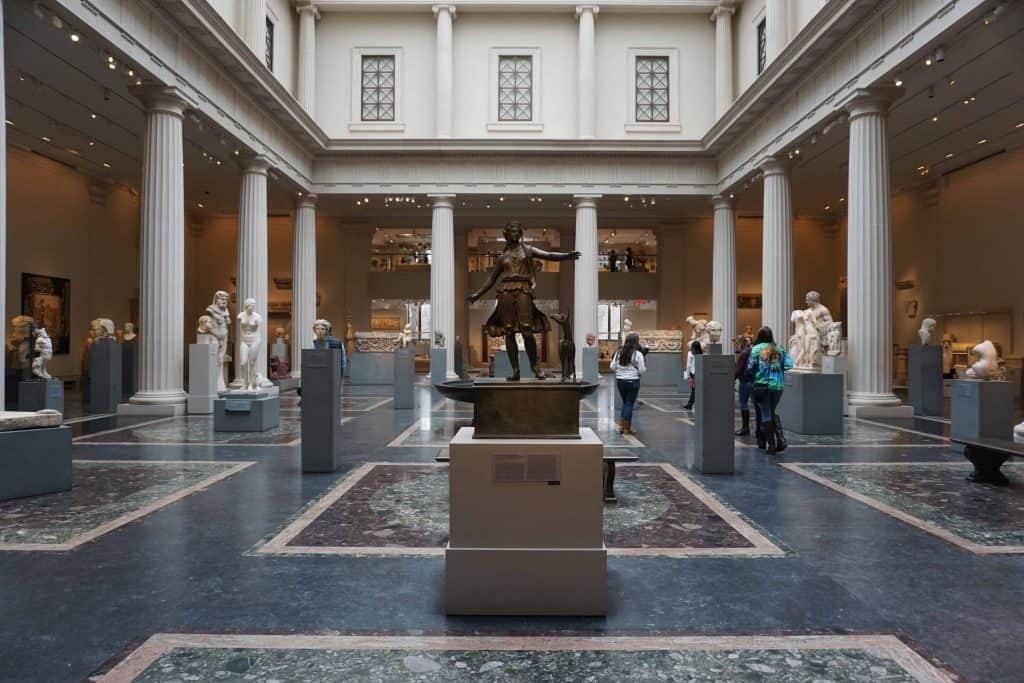 room of sculptures at the metropolitan museum