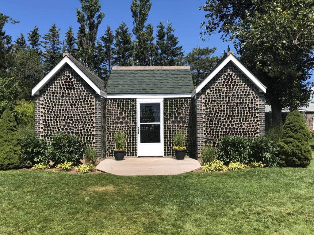 house made from glass bottles - prince edward island north cape coastal drive