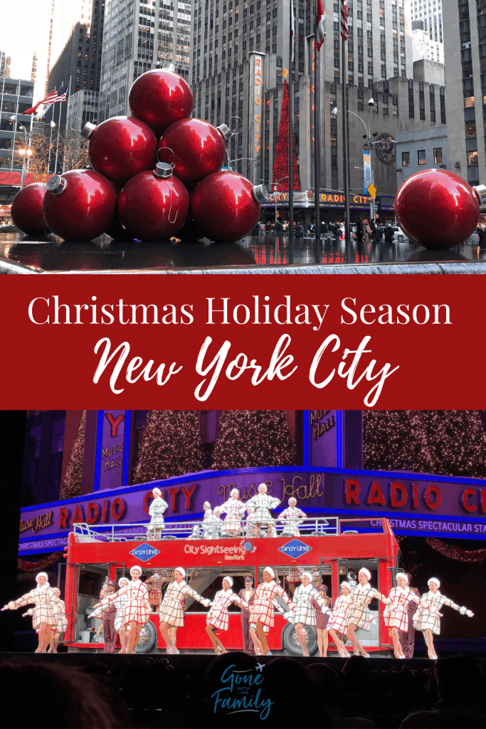 Pinterest image for Festive Things to do in New York City during the Christmas holiday season.