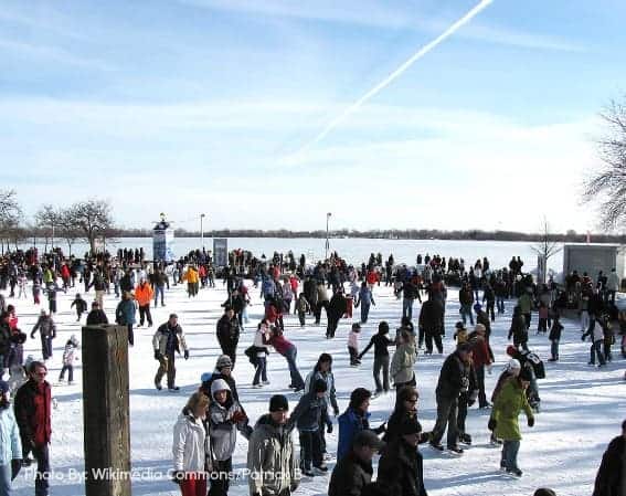 skating on waterfront-toronto