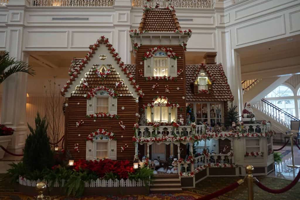 large decorated gingerbread house-lobby grand floridian-disney world