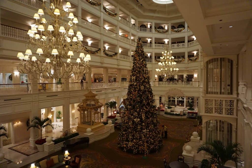 christmas tree-hotel lobby-grand floridian-disney world