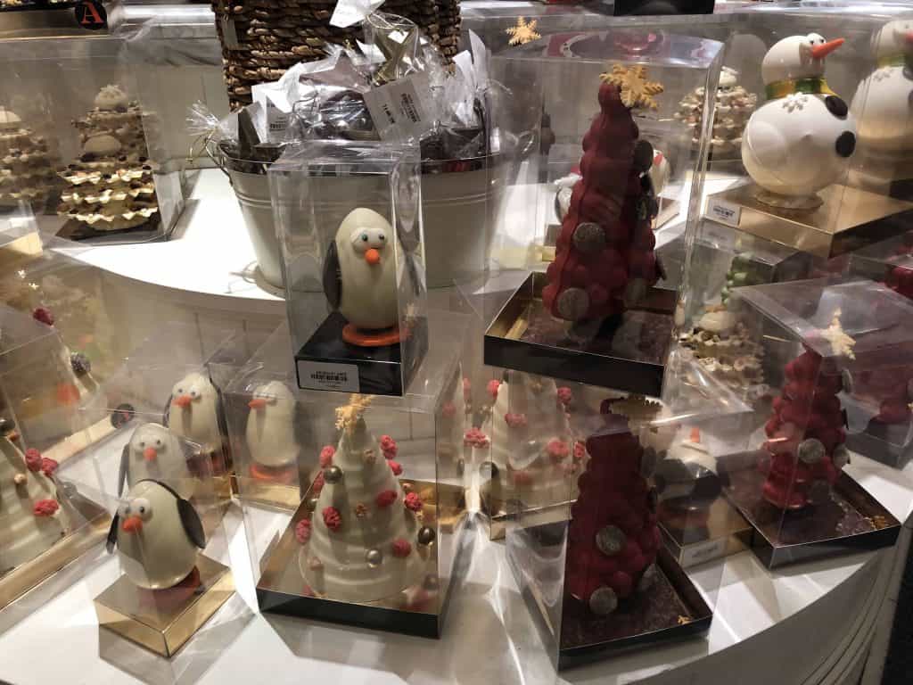 christmas chocolate display