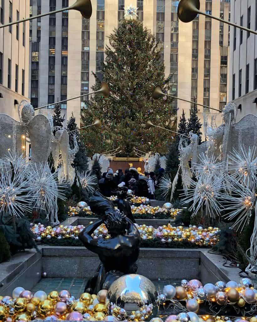 rockefeller christmas tree and gardens-new york city at christmas