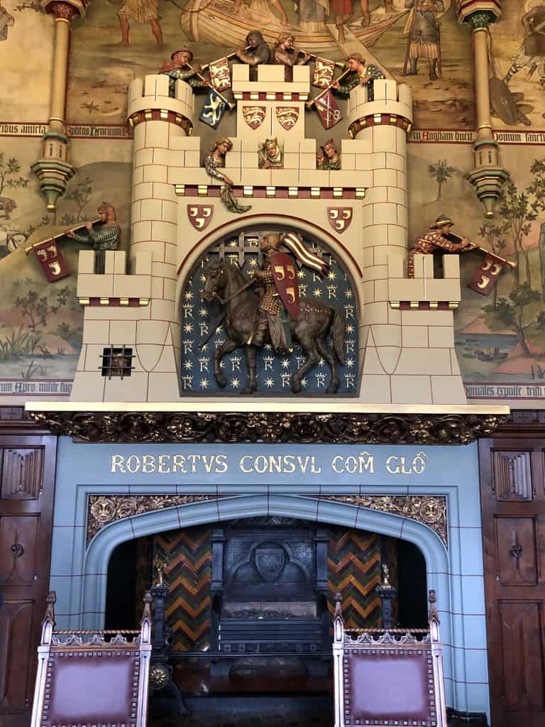 fireplace in cardiff castle apartments