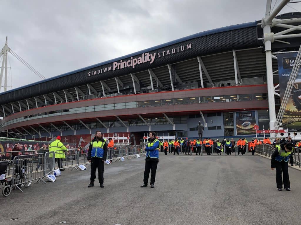 outside Principality Stadium