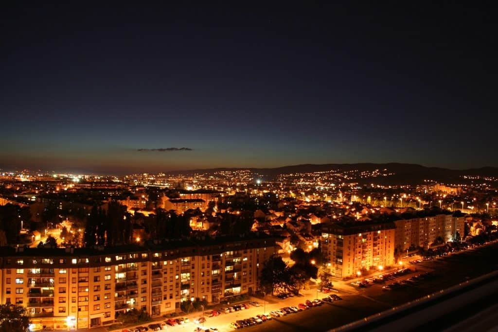 city-skyline-zagreb at night