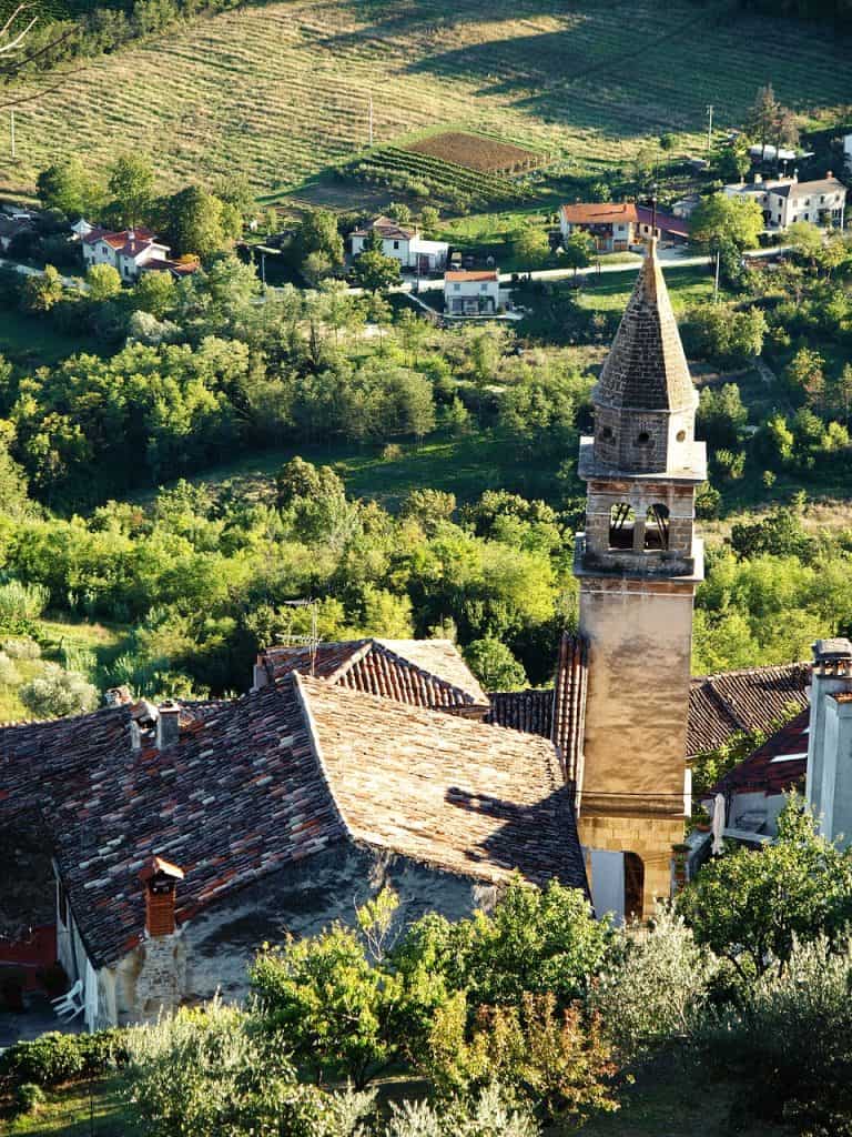 croatia-motovun tower from above