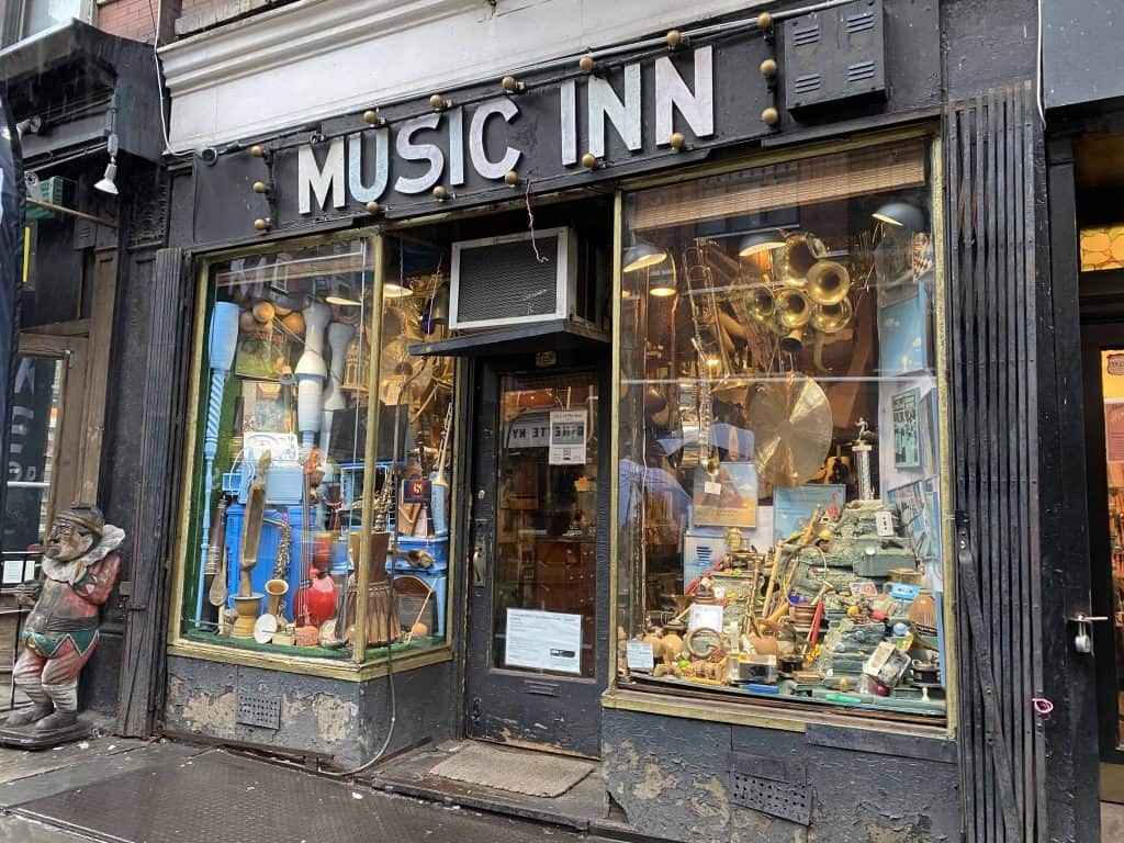 exterior of Music Inn shop