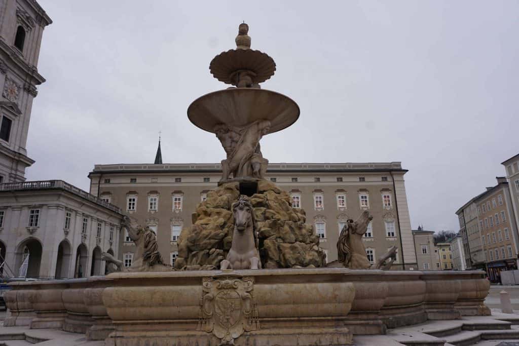 fountain with horses-salzburg austria