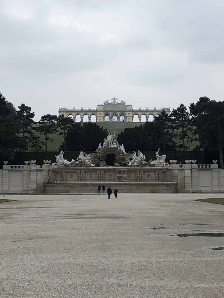 fountain and gloriette at Schonbrunn Palace