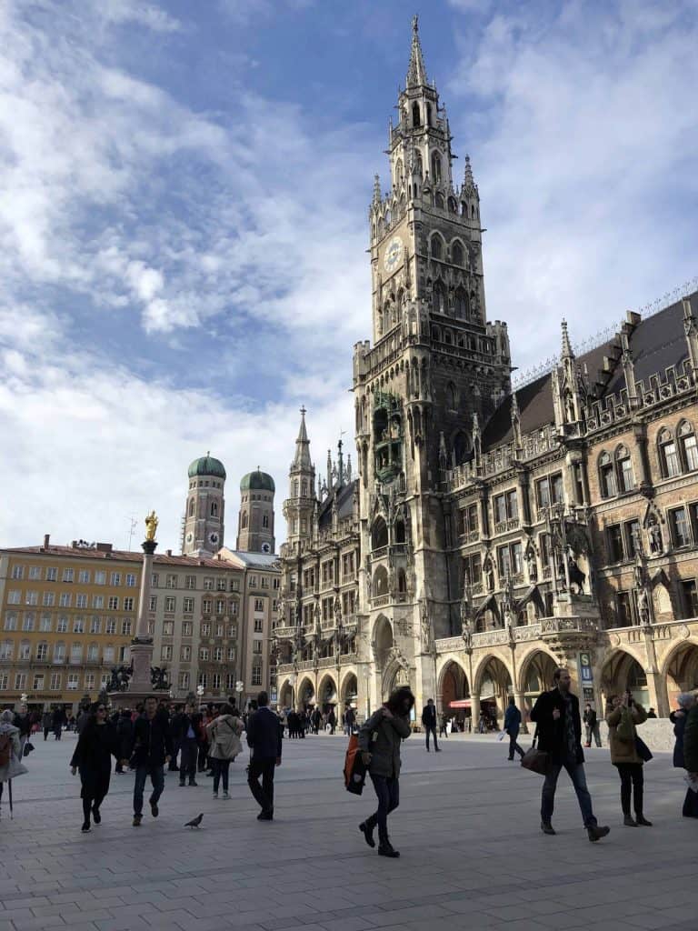 people walking in Marienplatz, Munich, Germany