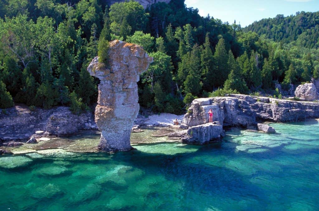 flower pot rocks-bruce peninsula-ontario