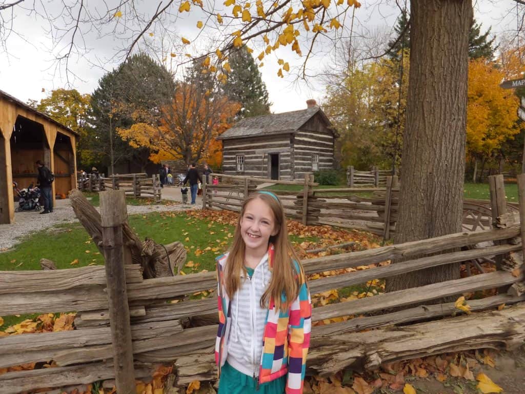 girl at black creek pioneer village-fall