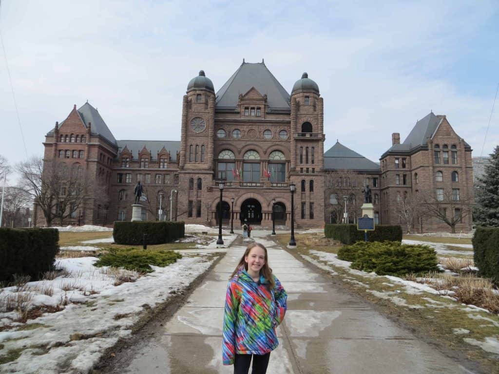 girl outside queens park-toronto