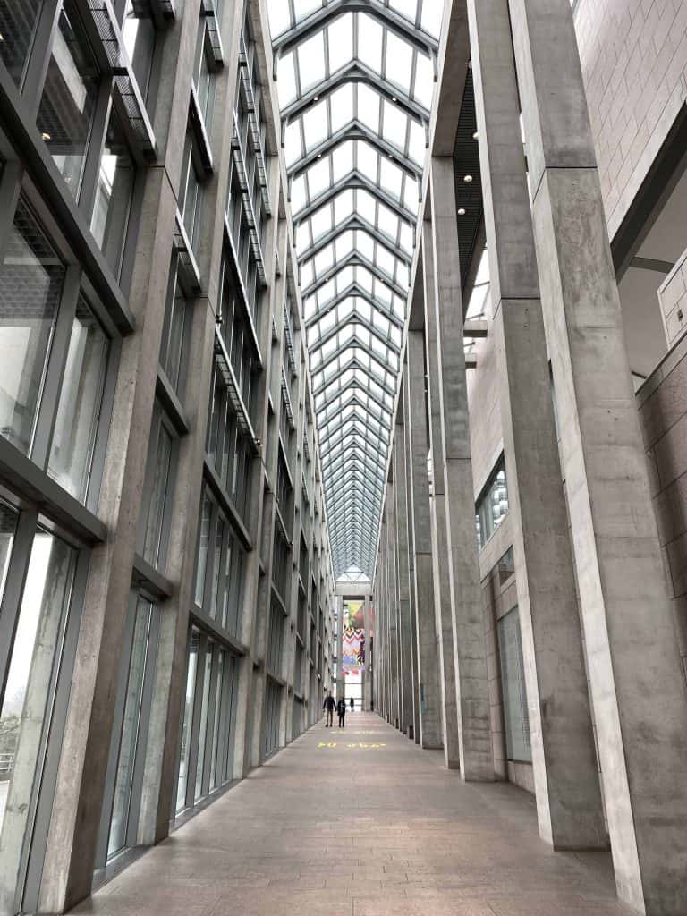 Long entrance ramp into National Gallery of Canada in Ottawa. 