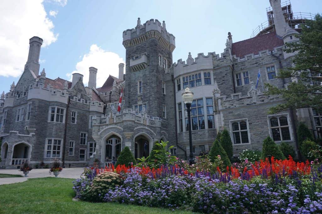 casa loma-front gardens flowers