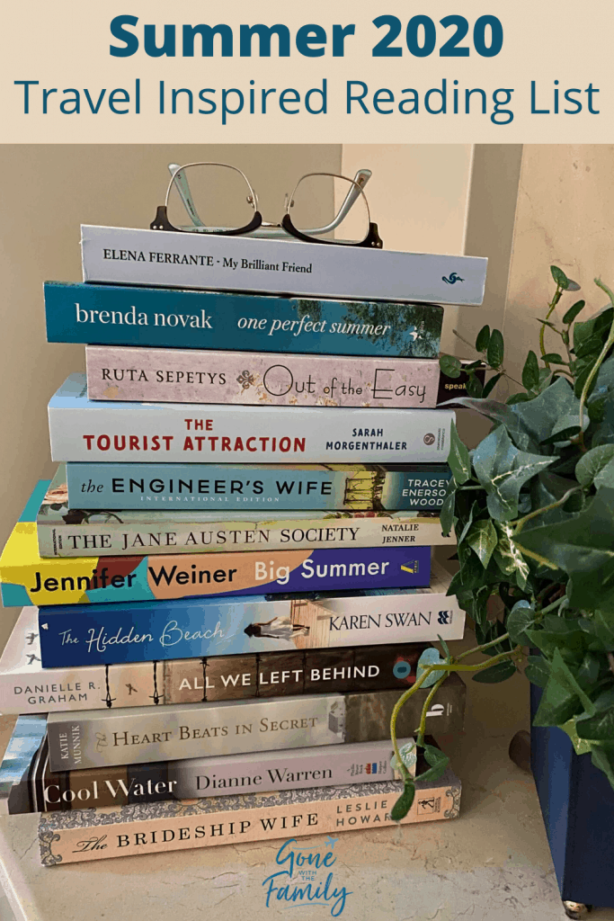 Pinterest Image for Summer 2020 Travel Inspired Reading List.