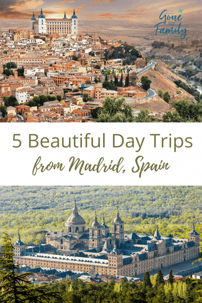 Pinterest image for 5 Beautiful Day Trips from Madrid, Spain.