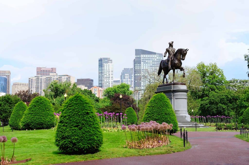 boston common-boston skyline