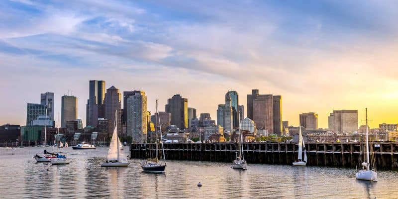 boston harbour and skyline