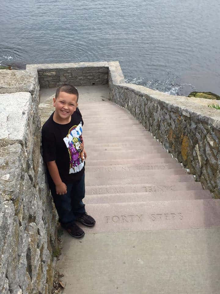 The 40 Steps on Newport Rhode Island's Cliff Walk.