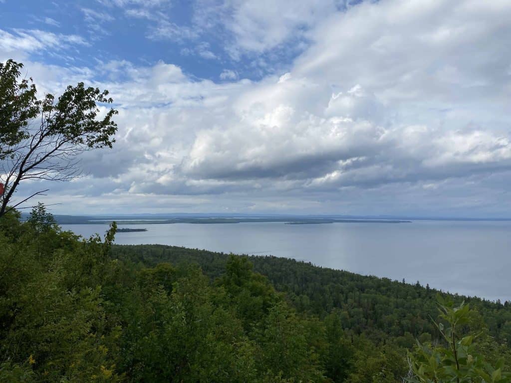 Ten mile point view on Manitoulin Island overlooking water.