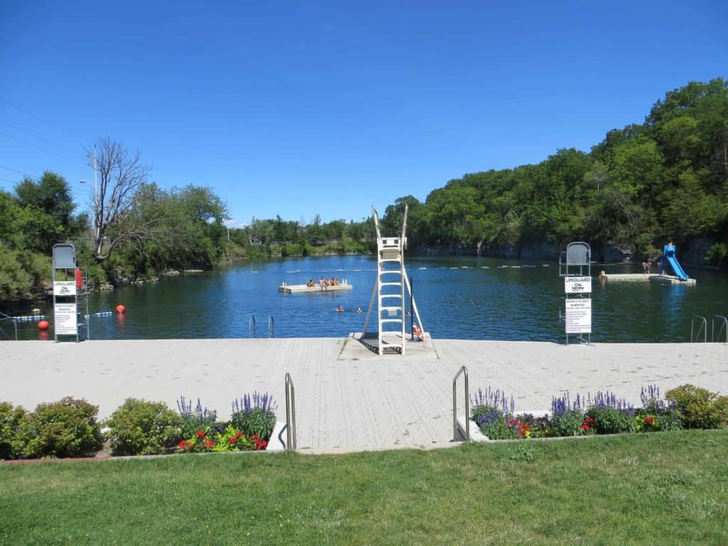Swimming area at St Marys limestone quarry.
