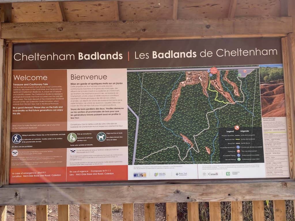 cheltenham badlands-welcome sign