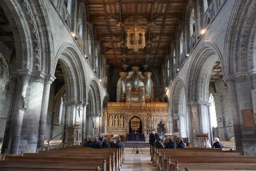 Interior of St. Davids Cathedral.
