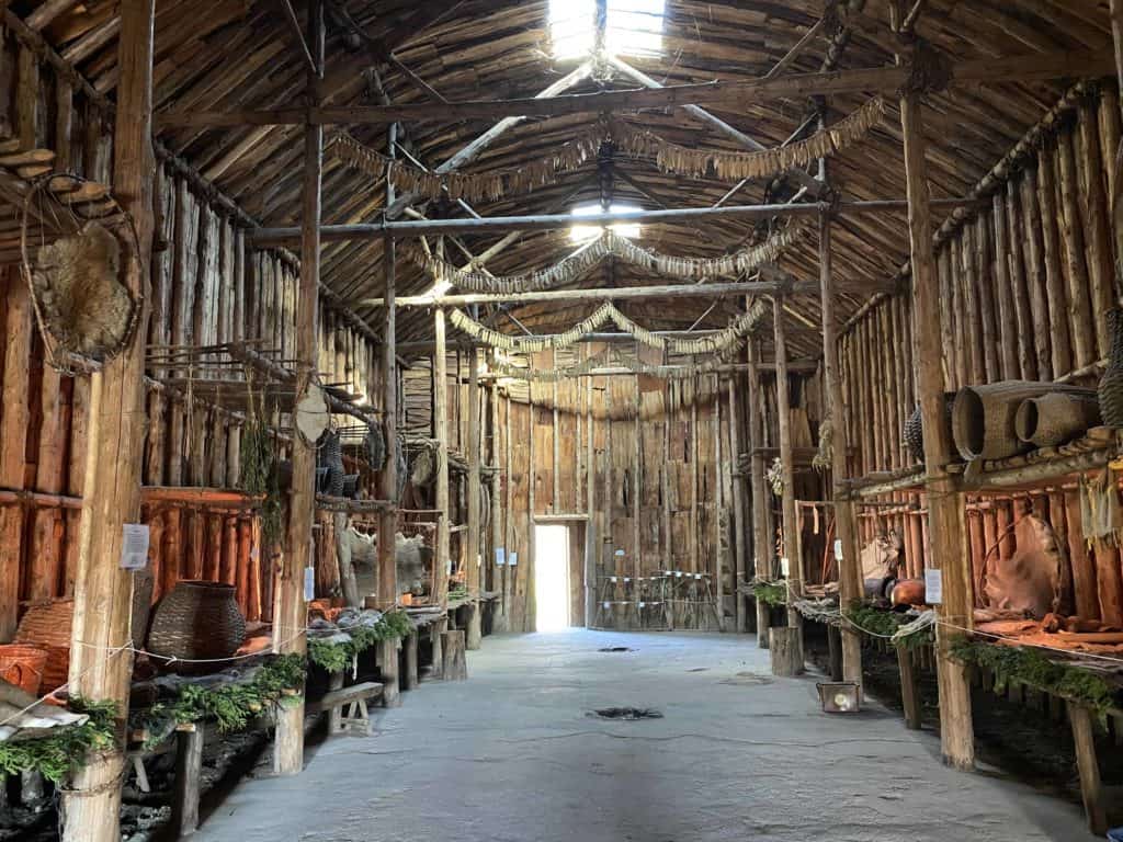 crawford lake-interior of iroquoian longhouse