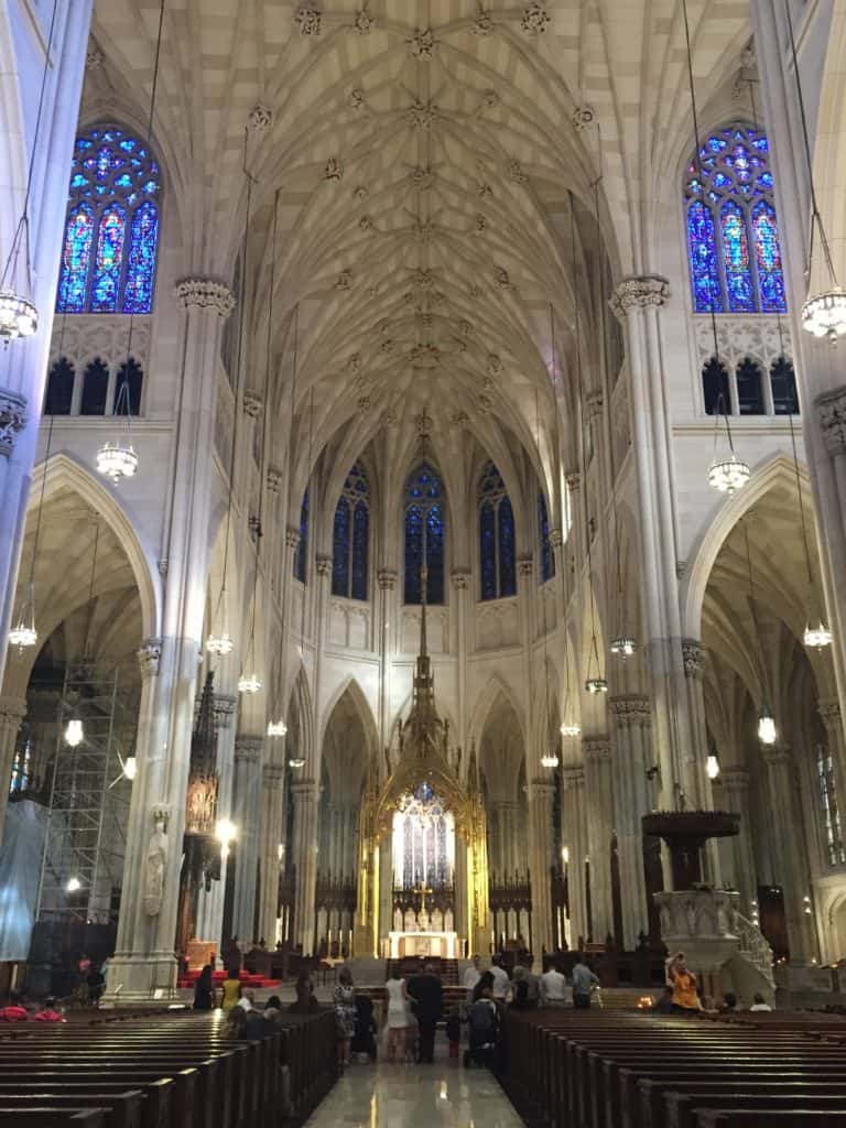 Interior of St. Patrick's Cathedral in New York City.