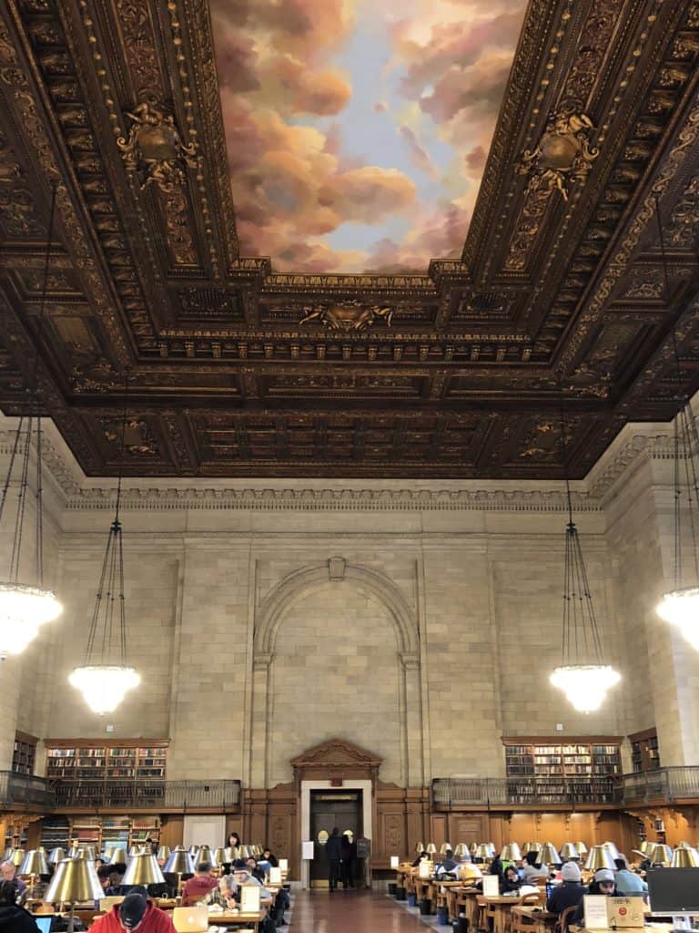 The Rose Main Reading Room at the New York Public Library.