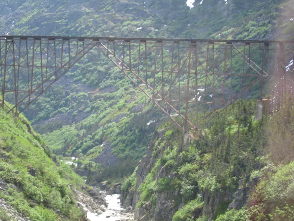 white pass & yukon railway line-bridge