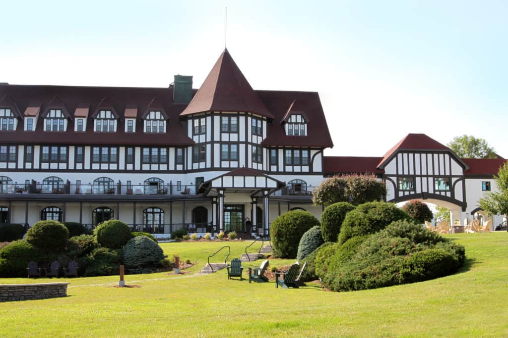 Exterior of The Algonquin hotel in St. Andrews-by-the-Sea, New Brunswick.