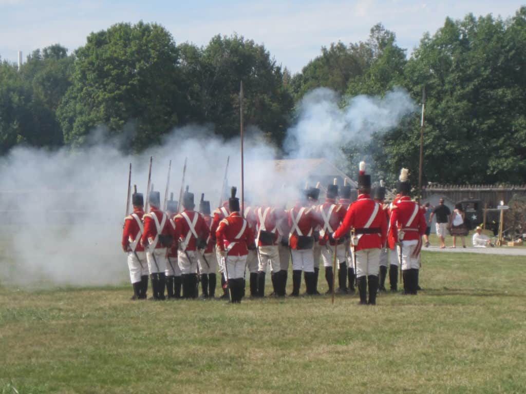Soldier demonstration at Fort George, Ontario.