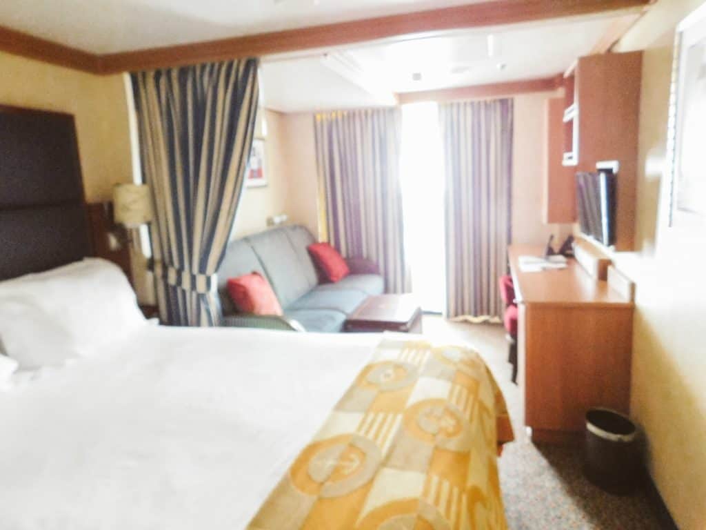 Stateroom on a Disney cruise ship.