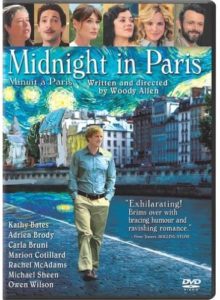 Midnight in Paris dvd cover.