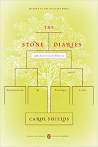 Cover image of The Stone Diaries by Carol Shields.