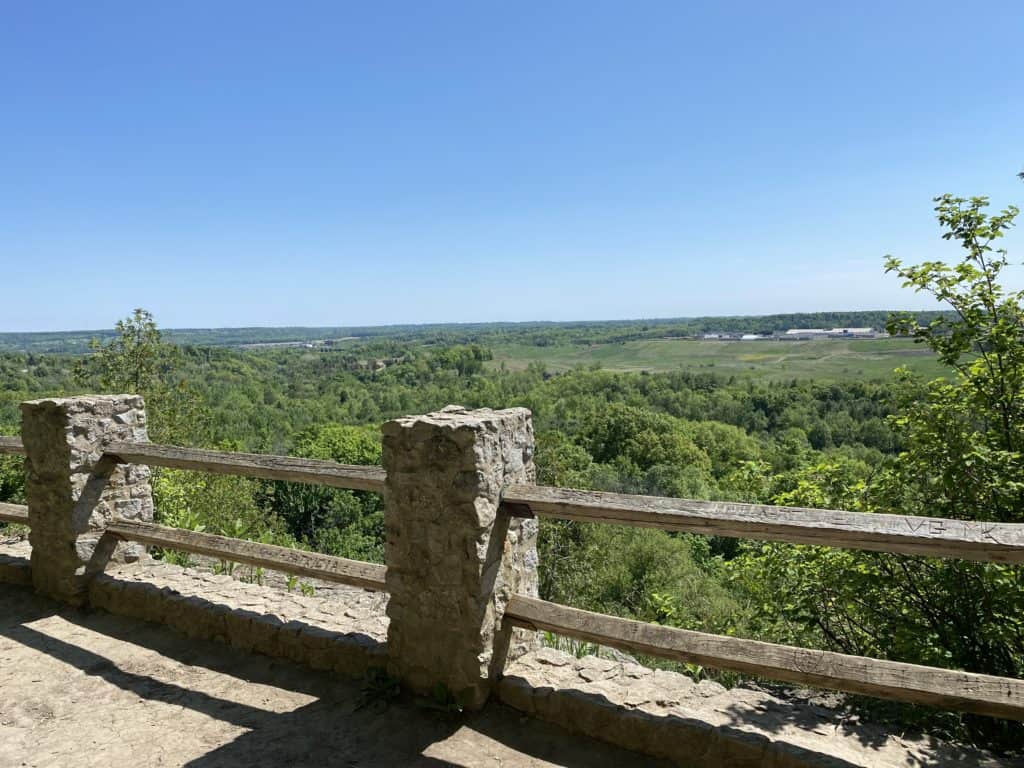 Buffalo Crag Lookout at Rattlesnake Point Conservation Area.