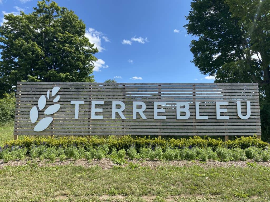 Entrance to the second farm at Terre Bleu.