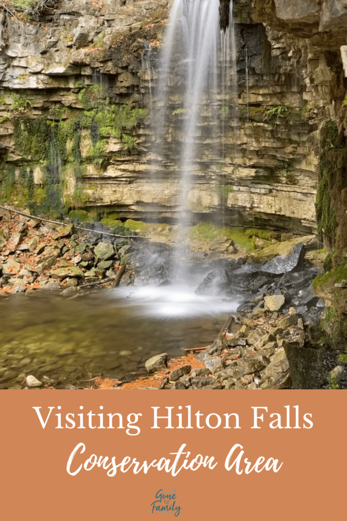 Hilton Falls Conservation Area image for Pinterest.